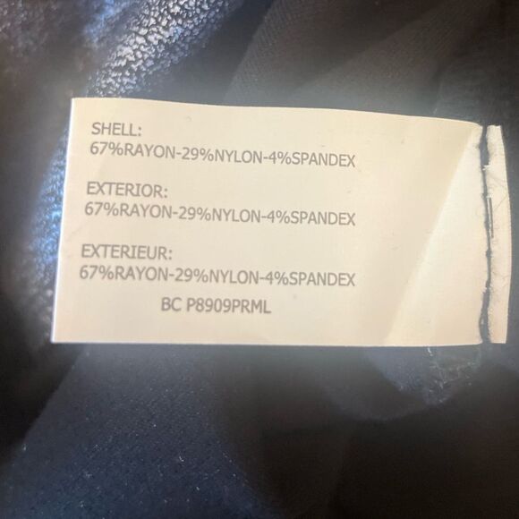 Lena Gabrielle Metallic Black and Silver Slim Legging Pants Womens Size 2 - Picture 7 of 10